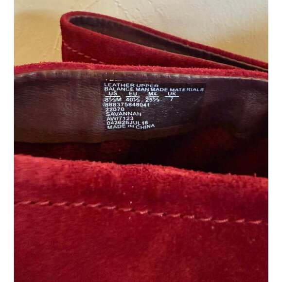 Canyon River Blues Boots Womens 8 Red Savannah Slouch Mid Suede Pull On Heels - Picture 7 of 10